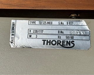Tocadiscos Thorens TD 125 MKII (da restaurare)