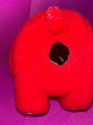 Antigua hucha de peluche banco Santander