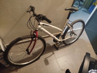 Bicicleta de Montaña Blanca y Rosa
