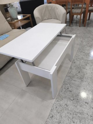 Mesa de centro blanca de madera