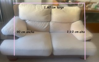 Sofá de 3 plazas beige y marrón   y sofá  2 plazas
