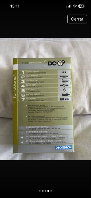 Ciclocomputador Decathlon 7 Funciones Inalámbrico