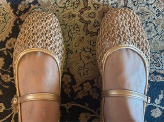 Ballerine dorate eleganti n.39