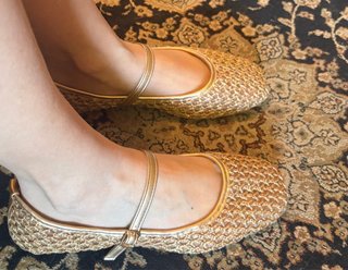 Ballerine dorate eleganti n.39