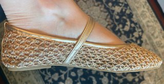 Ballerine dorate eleganti n.39