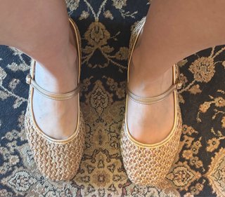 Ballerine dorate eleganti n.39