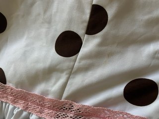 Traje Flamenca Lunares Blanco/Marrón/Rosa