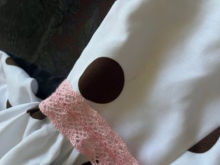 Traje Flamenca Lunares Blanco/Marrón/Rosa