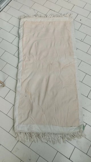 Alfombra pie de cama  verde y rosa 60x120