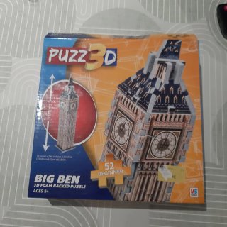 Puzzle 3D Big Ben con spugna retro