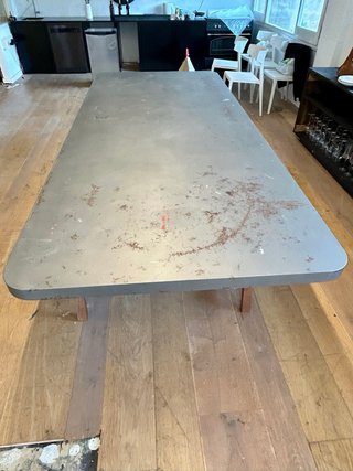 Mesa industrial metal y madera