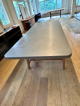Mesa industrial metal y madera