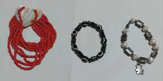 Lote 3 Pulseras Corazón, Ojo Turco, Oso