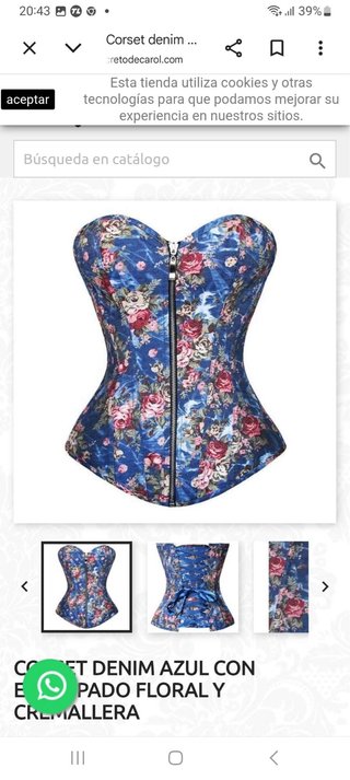 Corset floral S sin estrenar