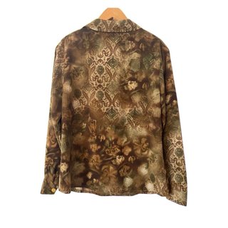 Camisa Vintage Paisley Barroco Dorado Oliva