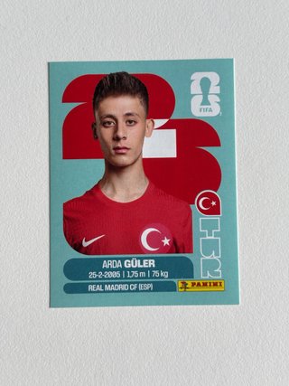 Cromo Arda Güler Mundial 2026 Panini