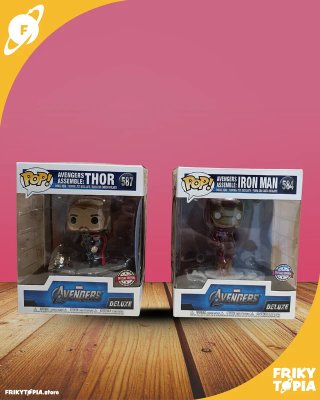 Funko Pop Deluxe Iron Man y Thor Marvel