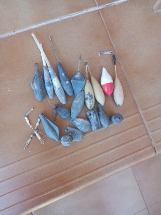 Plomos de pesca. Lote 2