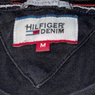 Camiseta Tommy Hilfiger Negra Manga Larga Logo M