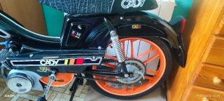 Mobylette Cady e 14 Negro/Naranja