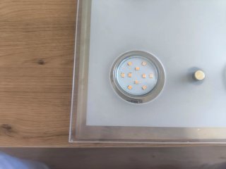 Lámpara LED Cuadrada Cristal y Metal