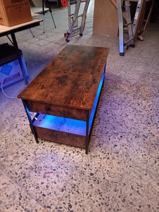 Mesa Salón Abatible LED 125x50 cm