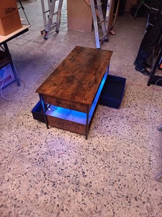 Mesa Salón Abatible LED 125x50 cm