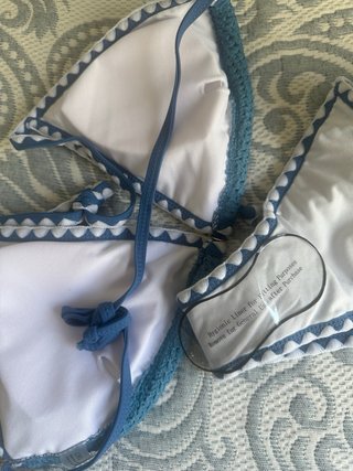 Bikini Shein Azul y Blanco