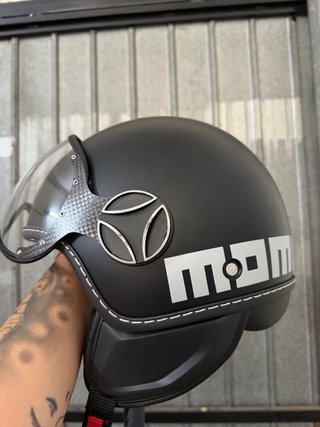 Casco Momo Design Negro Scooter
