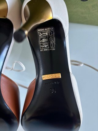 Decolletè Gucci Slingback Originali Bianco/Marrone