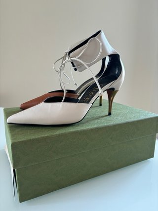Decolletè Gucci Slingback Originali Bianco/Marrone