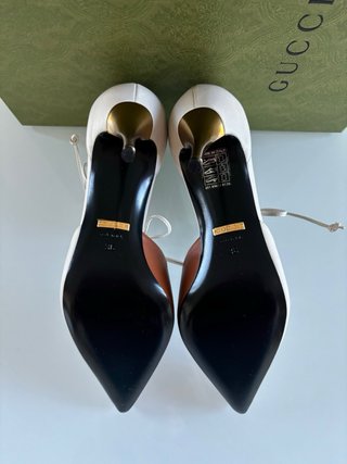Decolletè Gucci Slingback Originali Bianco/Marrone