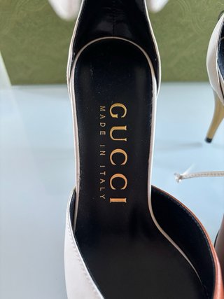 Decolletè Gucci Slingback Originali Bianco/Marrone