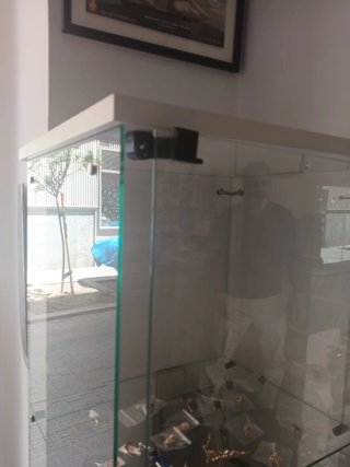 Vitrina expositora cristal con llave