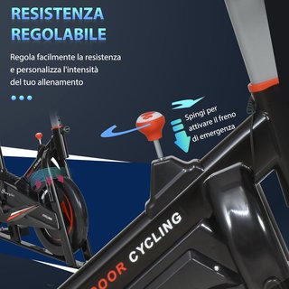 Cyclette Para Casa para Entrenamiento en Acero Negro, Cyclette Profesional Sentada Capacidad 120 Kg Con Soporte para Móvil, Monitor LCD, Manillar y Resistencia Regulable, Volante de 10Kg