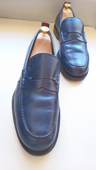 Mocassini Gucci Pelle Blu Misura 43