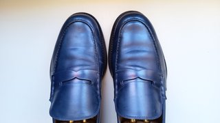 Mocassini Gucci Pelle Blu Misura 43