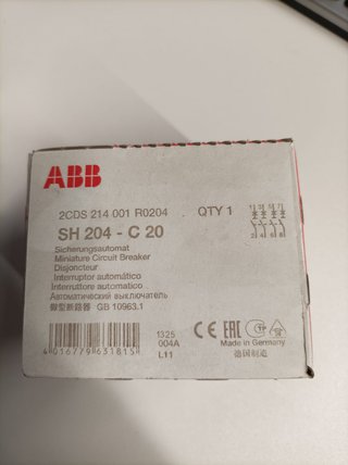 Interruptor Automático ABB SH204-C20