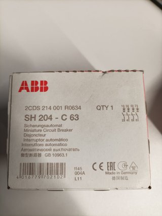 Interruptor Automático SH204-C63 4P 63A