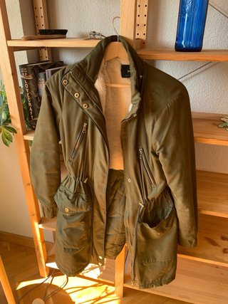 Parka Stradivarius verde mujer Talla S