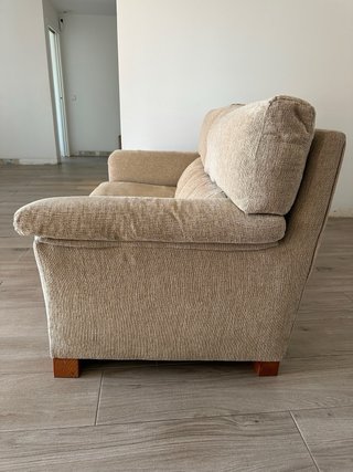 Sofá 2 plazas beige tela
