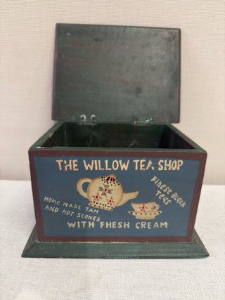 Caja de Té Vintage The Willow Tea Shop Baúl