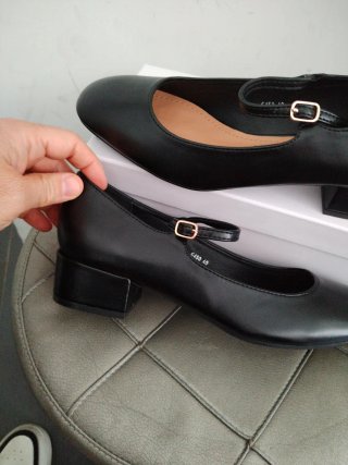 Ballerine nere tacco 4 cm, numero 40