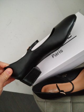 Ballerine nere tacco 4 cm, numero 40