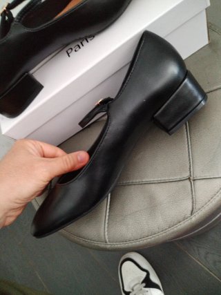 Ballerine nere tacco 4 cm, numero 40