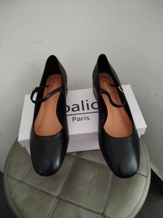 Ballerine nere tacco 4 cm, numero 40