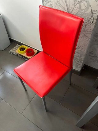 Sillas de cocina rojas (Set de 2)