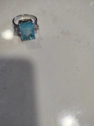 Anillo Plata Cristal Aguamarina