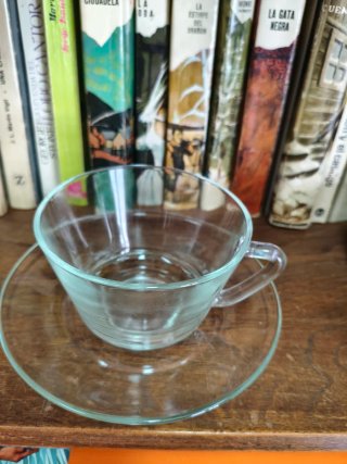 Tazze da colazione vintage in vetro