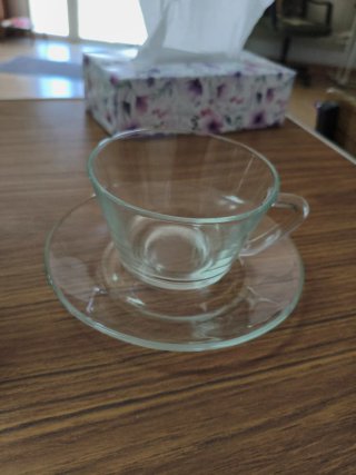 Tazze da colazione vintage in vetro